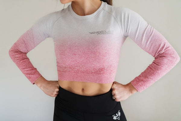 NO EXCUSE FITNESS APPAREL Seamless Gradient  Crop Top